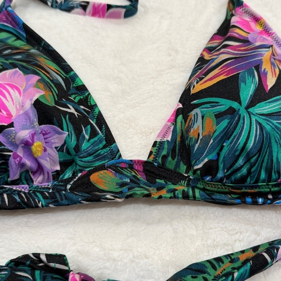 New! Victoria's Secret Black Palm Bikini Set 45563 - Picture 10 of 16